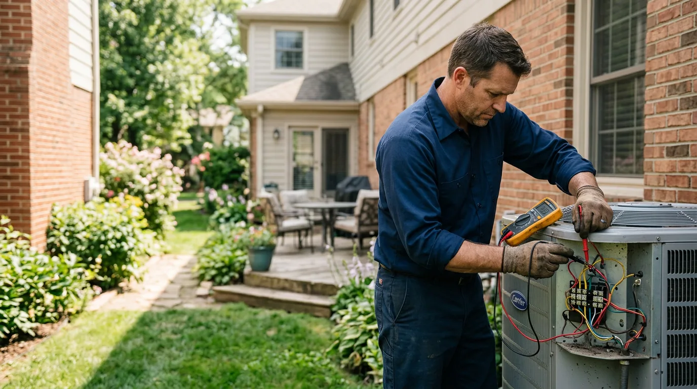 HVAC technician working near Woodlawn, IL